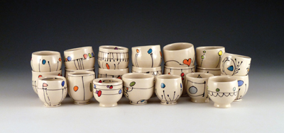 Whiskey cups by Free Ceramics.