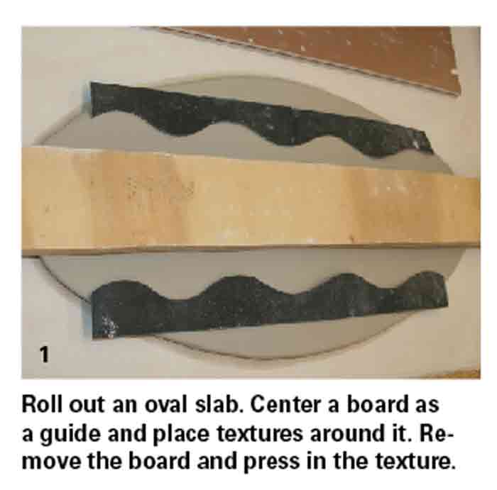 textured handbuilt tray