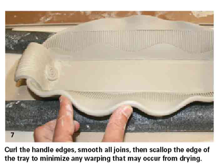 textured handbuilt tray