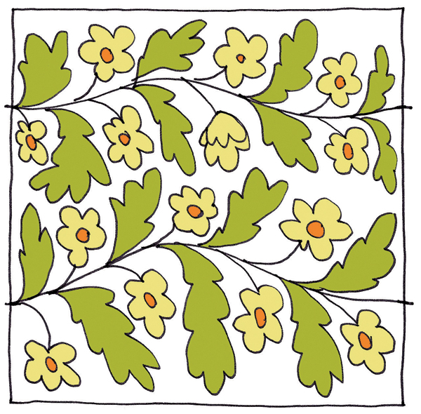 5. Draw an image in between the marks, beginning and ending at the marks.