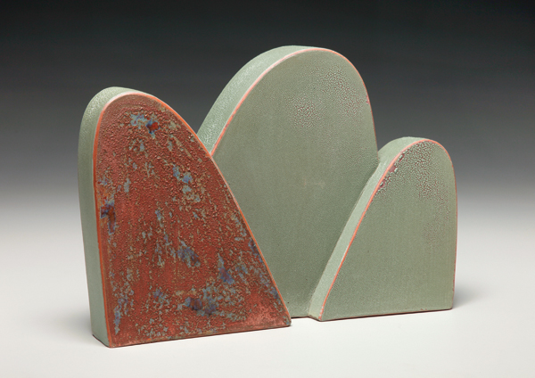 Mound #8, 15 in. (38 cm) in length, slab-built terra cotta, low-fire oxidation firing, 2014. Photo: Tim Barnwell.