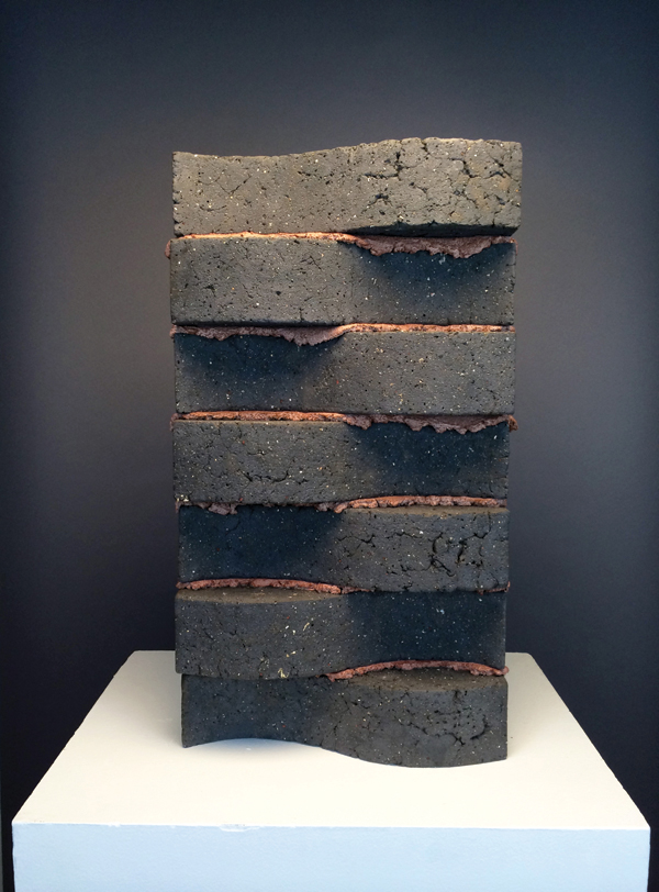 14 Michael Gesiakowski’s Ebb & Flow, 2 ft. 3 in. (69 cm) in height, stoneware, mortar, gas reduction fired to cone 9, 2014.