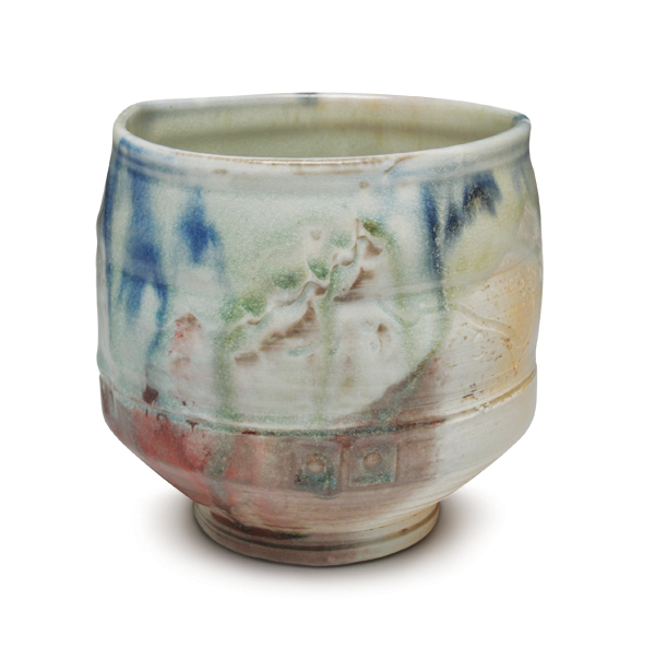 4 Yunomi, 3½ in. (9 cm) in height, wheel-thrown and altered porcelain, soda/salt fired to cone 10, 2013.