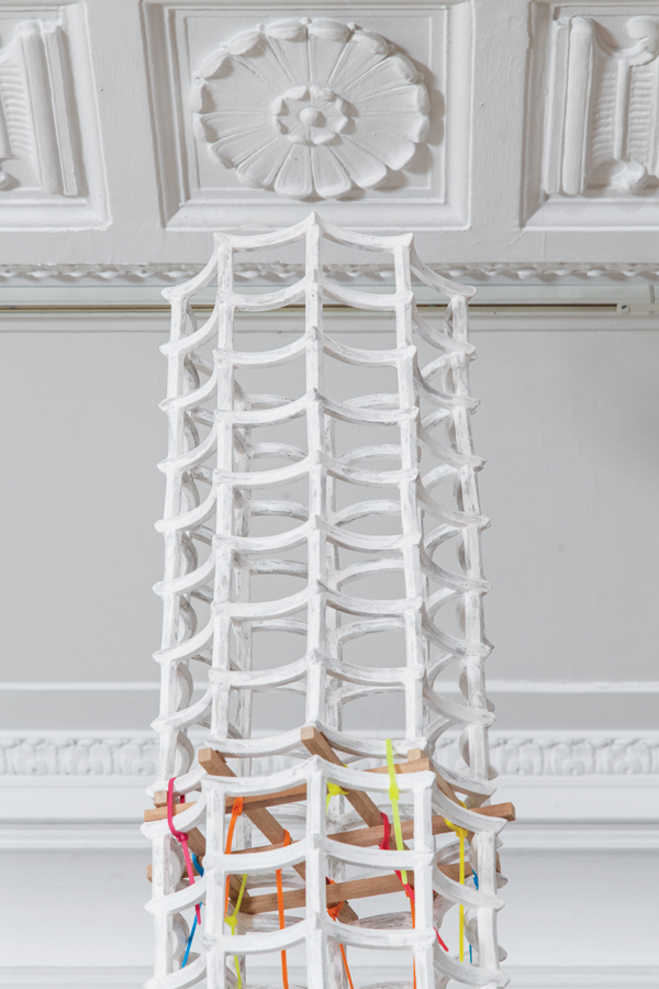 7 Column (detail), 11 ft. (3.35 m) in height, ceramic, wood, plastic, 2012. Photos: Joseph Hu.
