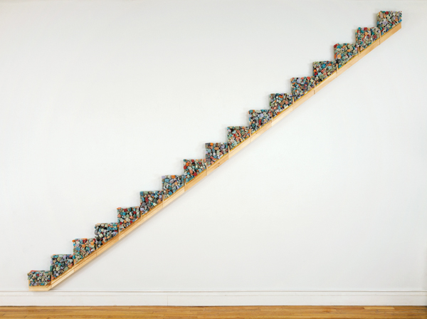 3 Rise/Run, 15 ft. (4.5 m) in length, porcelain, wood, carpet padding, resin, 2010. Photo: Alan Wiener.