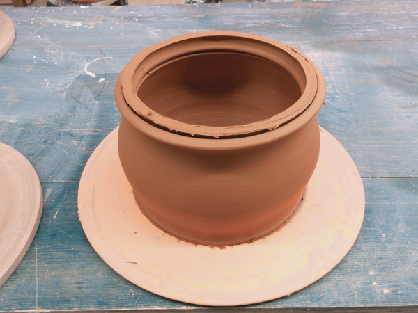 3 Measure with calipers. Once the pieces are no longer sticky, fit them together with cornstarch dusted between them.
