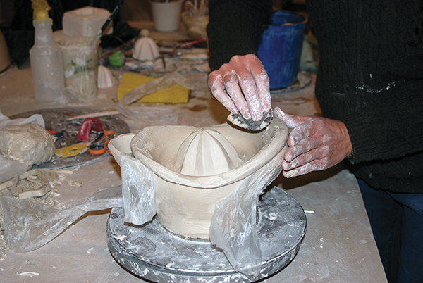 9. Adding a handle to the juicer.