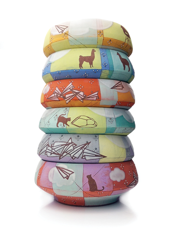 Renee LoPresti's stack of bowls.
