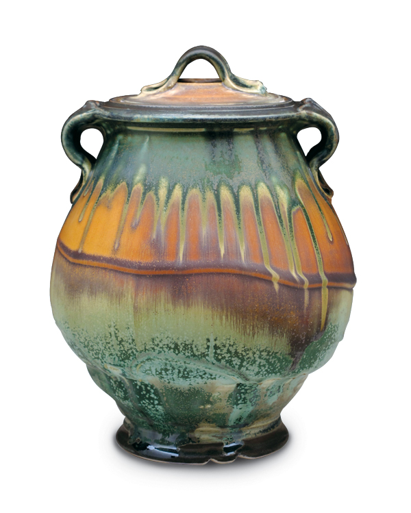 3 Steven Hill’s jar, wheel thrown, oxidation fired.