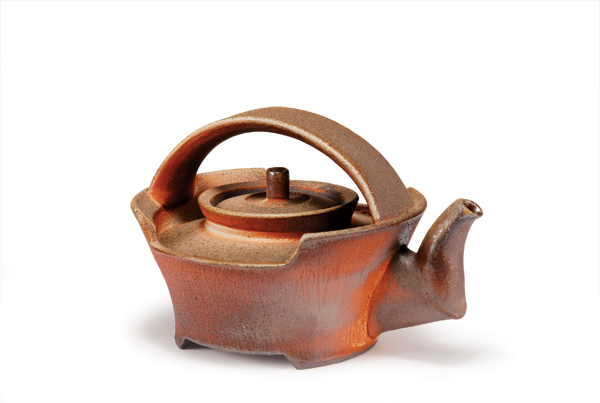 6 Teapot, 7 in. (18 cm) in height, stoneware, wood fired to cone 10, 2017. 