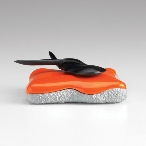 4 French Stickler, 4¾ in. (12 cm) in length, ceramic, glaze, catalyzed polyurethane, epoxy resin, 2016. Courtesy of Matthew Marks Gallery. 