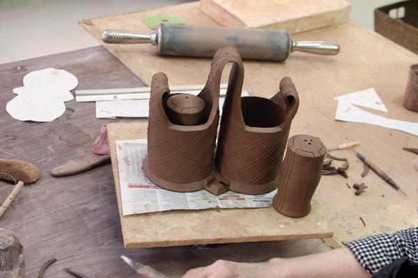 17 Test fit all the pieces and make any necessary adjustments. Slowly dry the piece before bisque firing and glazing.