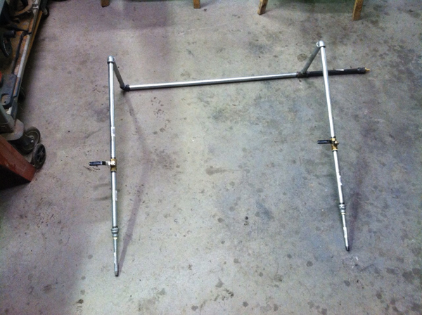 7 Distribution manifold for wood-soda kiln.