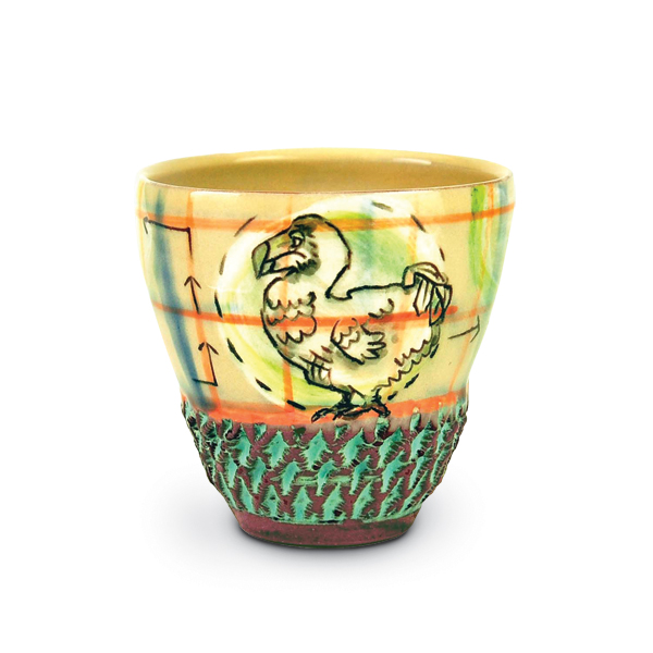 4 Jessica Brandl’s Yunomi #2, 4 in. (10 cm) in height, wheel-thrown and 3D-printed red earthenware.