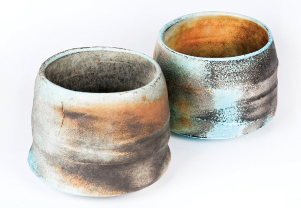 1 Jack Doherty’s Carved Vessel, Newlyn Series, 9 in. (23 cm) in height, porcelain, soda fired to cone 7, 2016. Photo: Rebecca Peters.