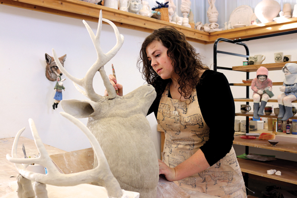 3 Portrait of Kelsey Bowen at the Red Lodge Clay Center, 2017.