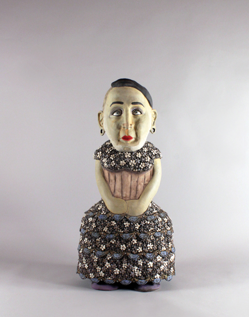 1 Debutante, 3 ft. 6 in. (1.1 m) in height, reduction-fired stoneware, 2017.