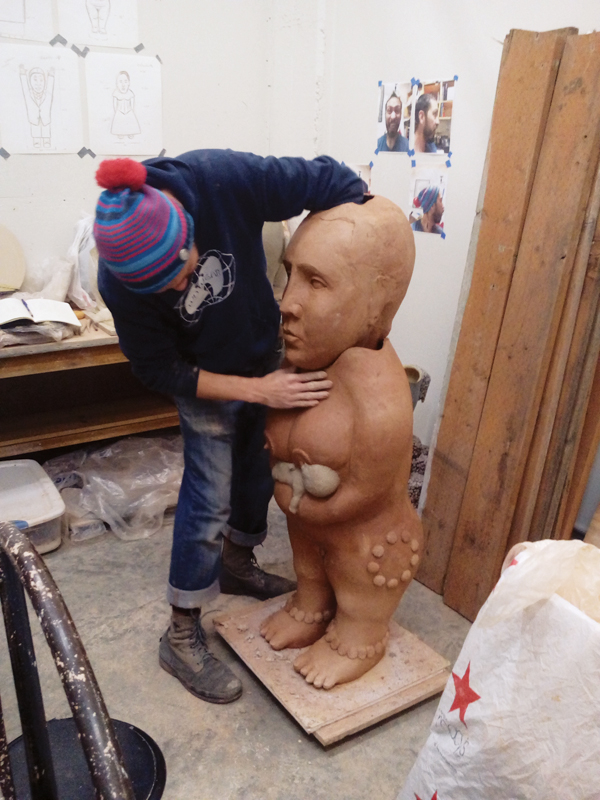 1 Venus, 4 ft. (1.2 m) in height, stoneware, fired to cone 6, 2017.