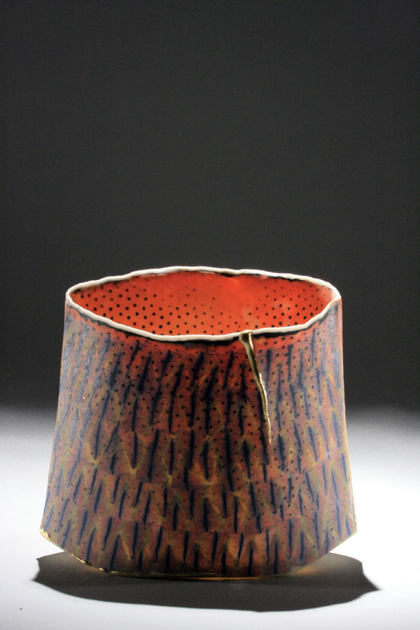 5 Dificilisimo, 5 in. (13 cm) in height, colored porcelain, fired to cone 7, 2017.