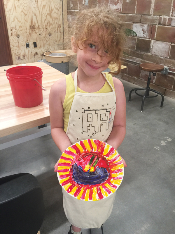 3 Nevaeh Kocarnik with her decorated plate.