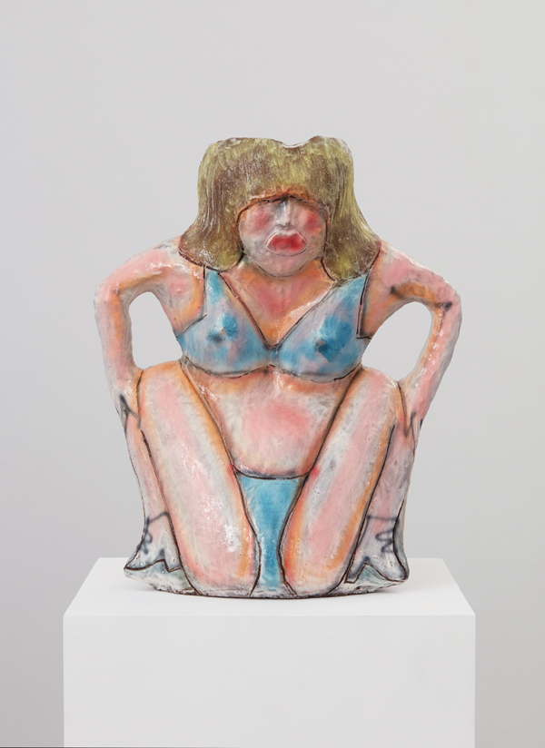 5 Ruby Neri’s Untitled (Sunbather), 18 in. (46 cm) in height, ceramic, glaze, 2016. Courtesy of David Kordansky Gallery, Los Angeles, CA. Photo: Lee Thompson.