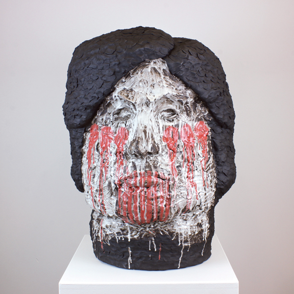 1 Raven Halfmoon’s SAH CADO (Ms. Caddo), 32 in. (81 cm) in height, mid-fire stoneware, 2017.