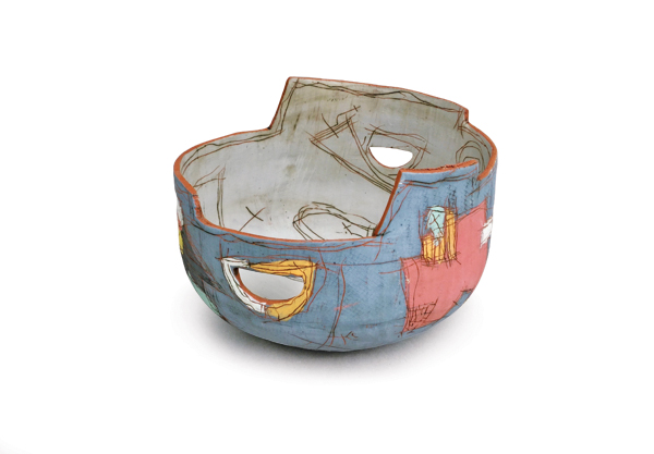 Vessel, 15 in. (38 cm) in diameter, earthenware, terra sigillata, fired to cone 2. Courtesy of the author.