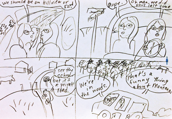 Keep a comic diary to have a wealth of imagery to choose from when you draw on your pots. Draw quick, four-panel comics of something that happened the day before. It doesn’t need to be a special or funny moment, the important thing is to do it often.