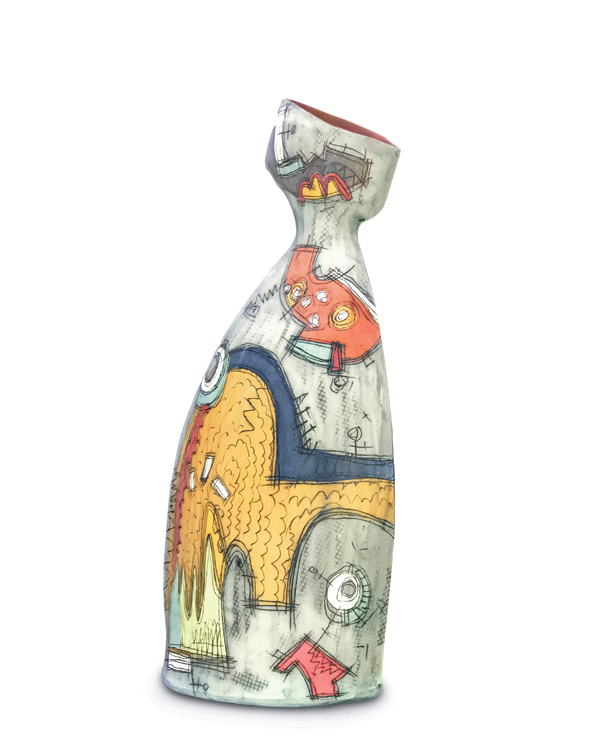 Vessel, 15 in. (38 cm) in height, earthenware, terra sigillata.