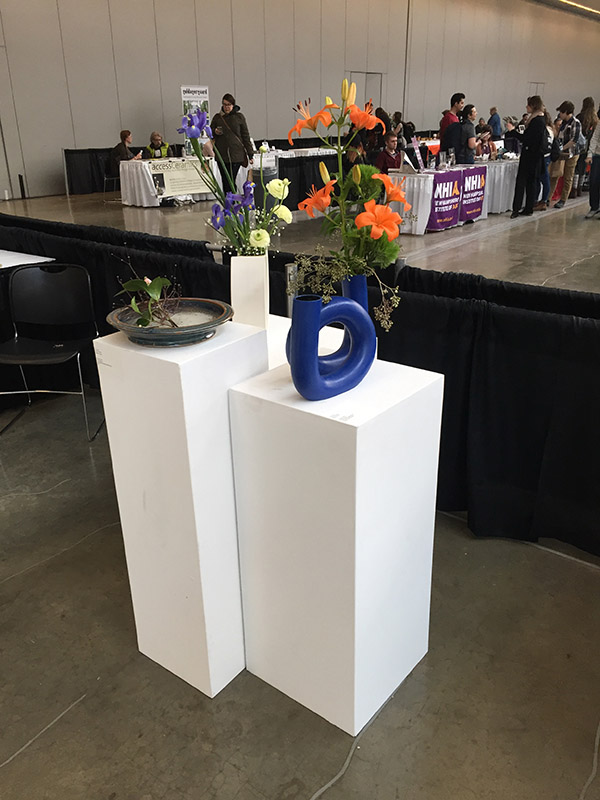 Selection of work from the Ikebana International exhibit.