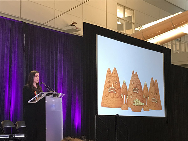 Natalia Arbelaez giving her NCECA 2018 Emerging Artist Lecture.