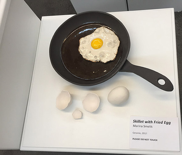 Marina Smelik's Skillet with Fried Egg from the ICAN Juried Show.