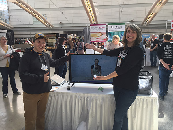Jen Harnetty with our TV winner, Jericho Barkley!
