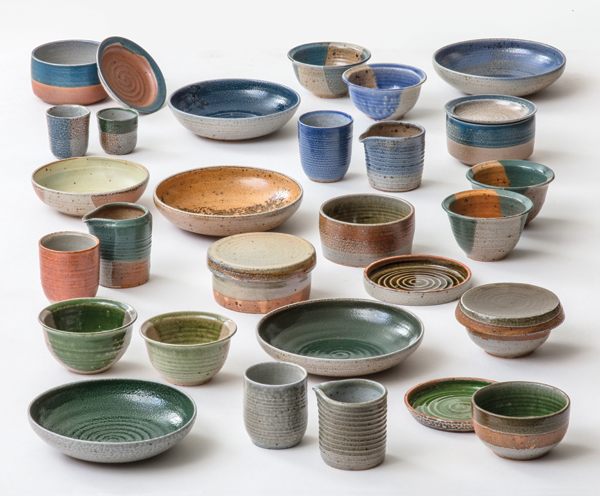 5 In early 2018, Rasmussen delivered a large collection of tableware for the famous restaurant NOMA in Copenhagen. All are wheel-thrown stoneware, salt glazed.