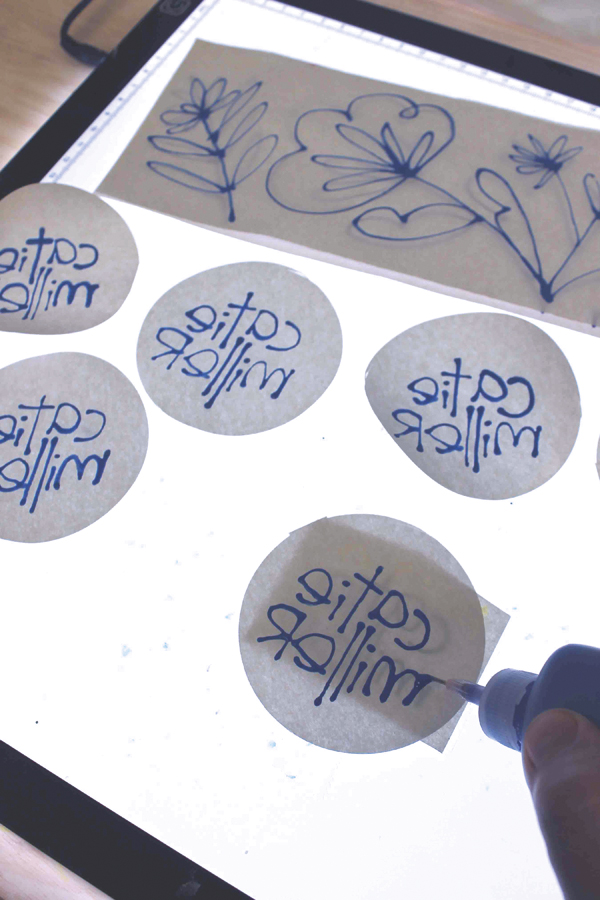 3 Remember everything that is traced will be transferred in reverse. Letters need to be traced backward.