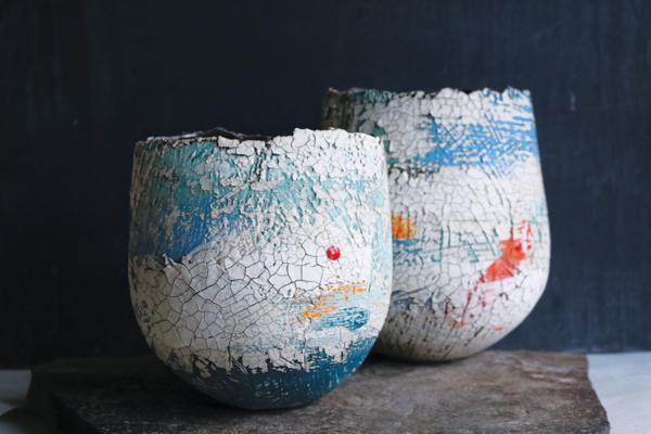 A Place Where the Wind Blows, from the Landscape series, to 7½ in. (19 cm) in height, stoneware, fired to cone 6 in an electric kiln.