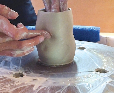 3 Inside hand forms the breast while the outside hand shapes the bottom of it.
