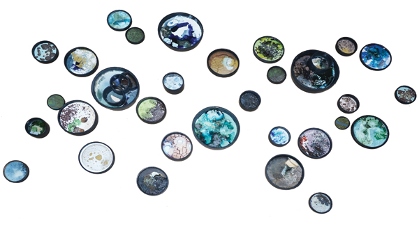 6 Lisa Truax’s Peripheral Vista, ceramic, glaze, locally collected materials, 2017. 