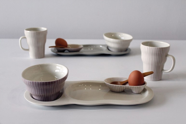 1 Hiroe Hanazono’s Brunch Set, porcelain, 2017.