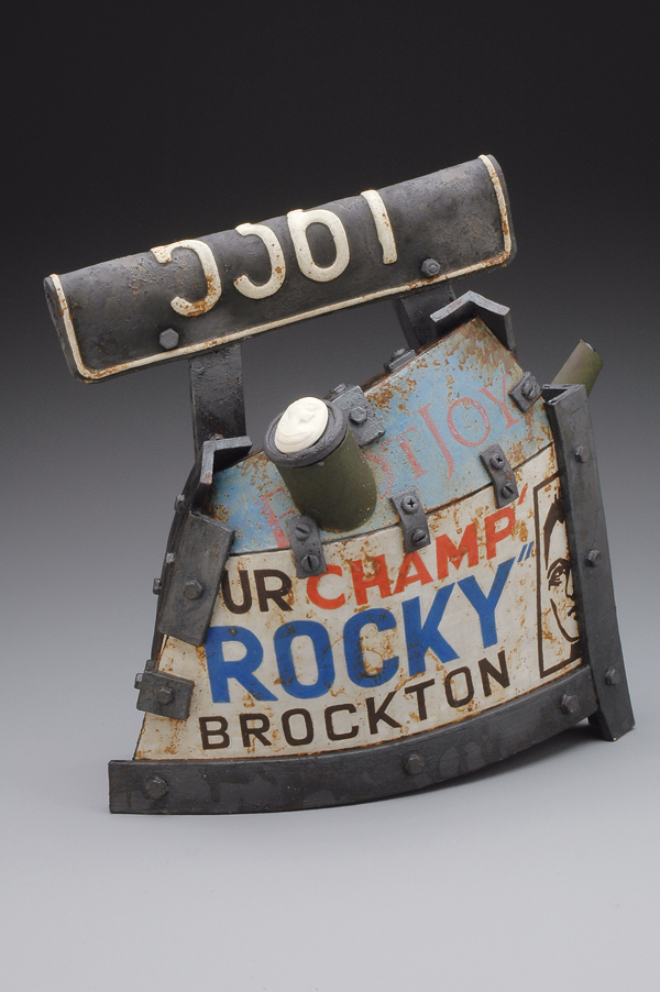 1 Steven Hansen’s Brockton Team, 15 in. (38 cm) in length, stoneware, 2008. Photo: Dean Powell.l