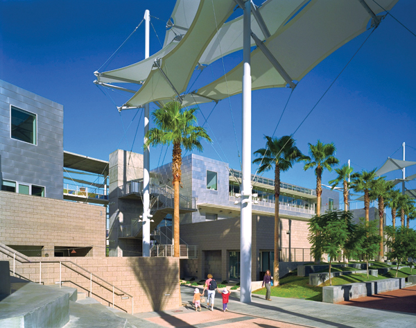 8 Outside view of the Mesa Arts Center campus studios. 