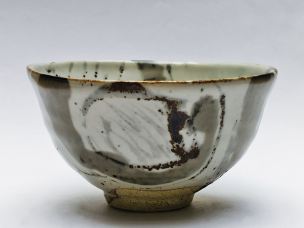 6 Teabowl, 5½ in. (14 cm) in diameter, stoneware, gray/black decoration, gas fired to cone 10.