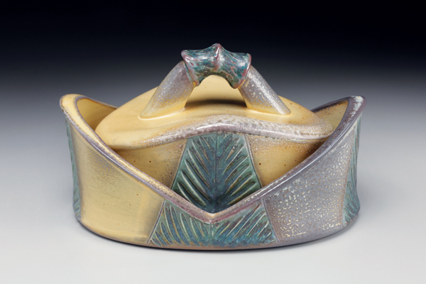 Joy Tanner’s carved butter dish.