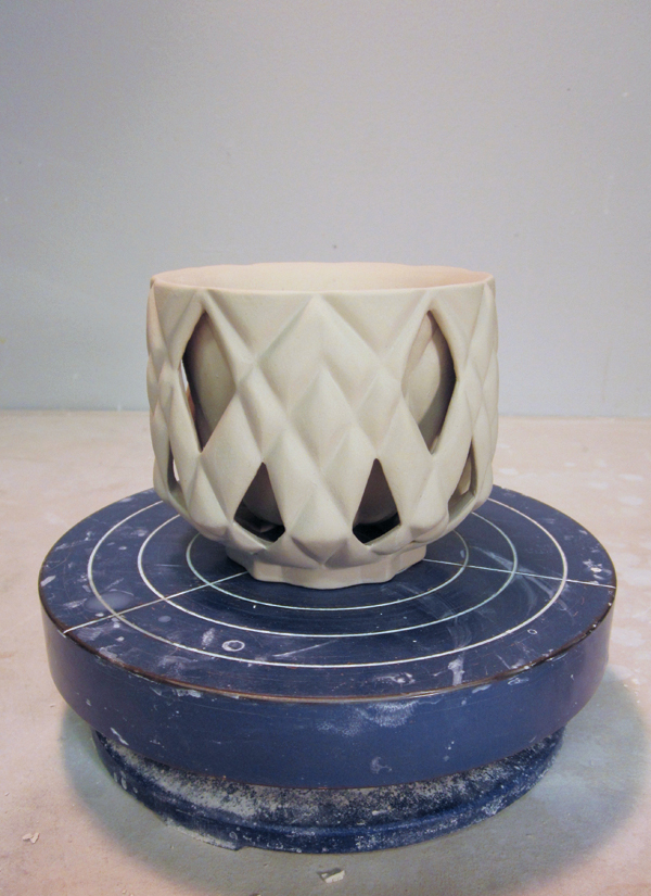 16 Carve the outer layer, then use your fingers to soften the lines.