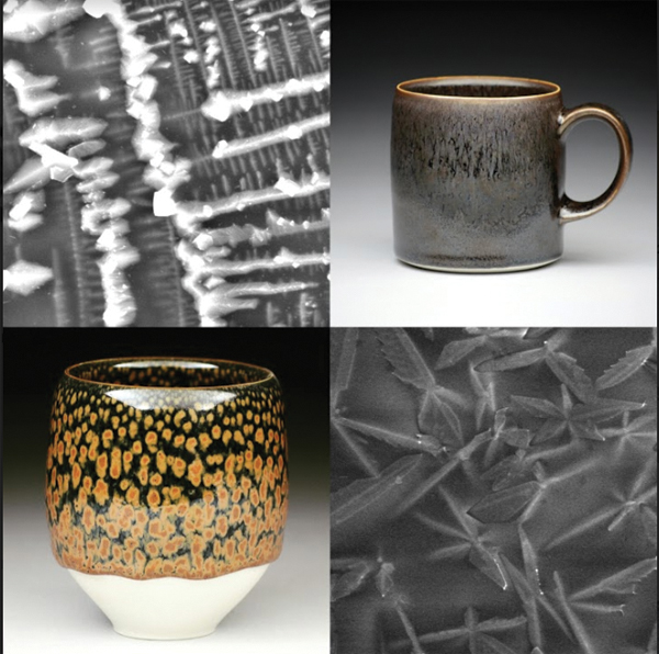Matt Fiske’s oil-spot glazes under the scanning electron microscope at Utah State University, #ncwnutsandbolts, 2016.