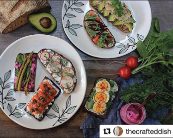 4 A page from The Crafted Dish, featuring artist Krystal Speck, from #ncwusinghandmade in 2017.