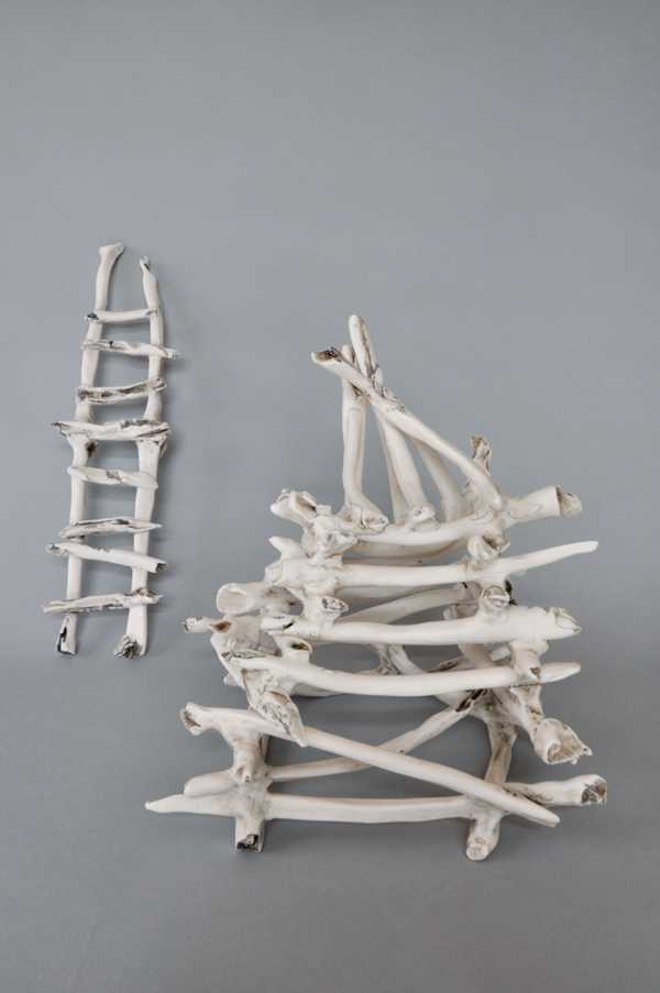 6 Treehouse, porcelain, glaze, 2018.
