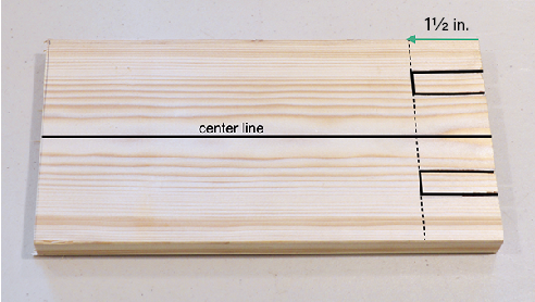 5 Leg board with cut lines shown as solid lines. 