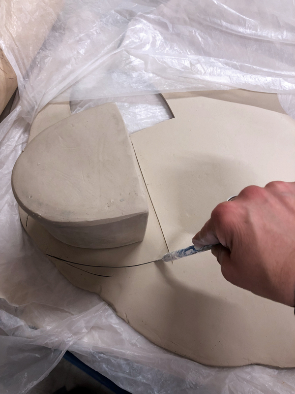 5 Trace out and cut a second slab to make the lid.