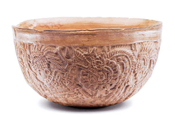 6 Vessel from Tlaxcala with procession of figures, 550–650 CE.